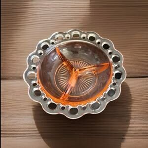 Pink Glass Divided Relish Dish | Vintage Style Serving Bowl | Indiana Glass